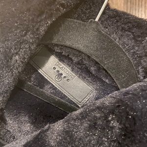 faux leather faux fur vest